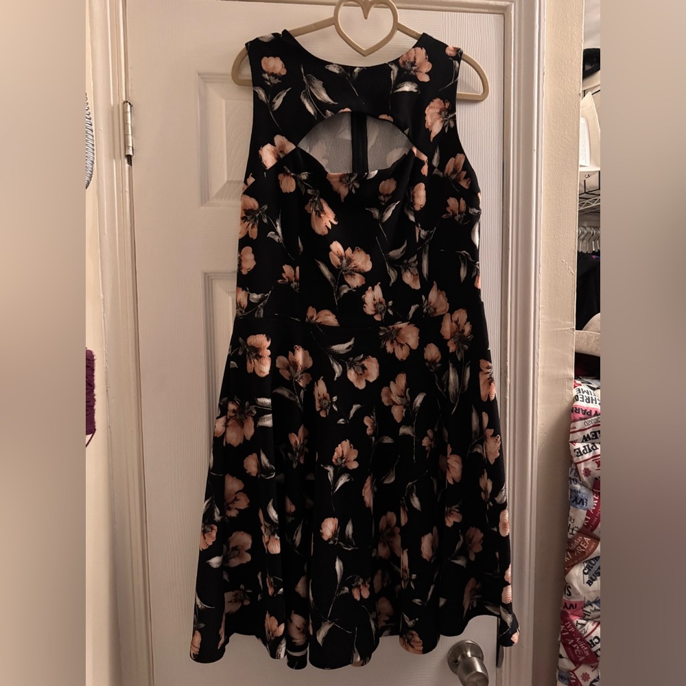 Fashion to Figure Black and Peach Dress
